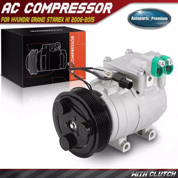 Unbranded A/C Compressor w/ Clutch for Hyundai H-1 Grand Starex