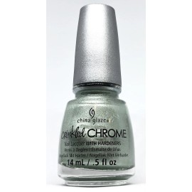 China Glaze Nail Polish Wrinkling The Sheets 1268 Crinkled Chrome Green Lacquer