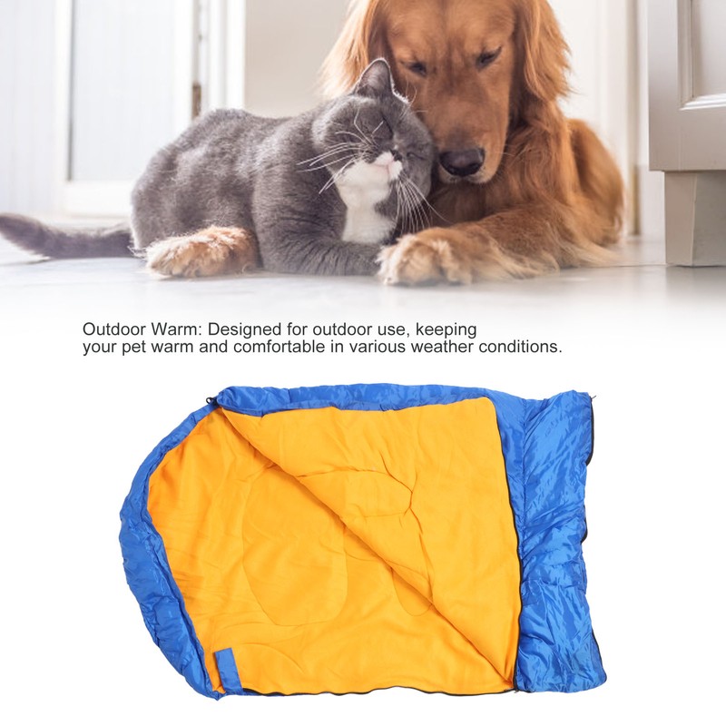Dog Sleeping Bag Blue with Storage Bag Polyester Warm Waterproof