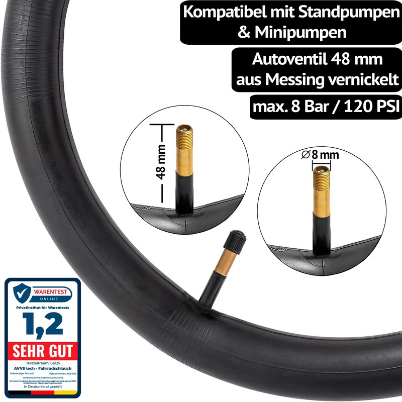Bicycle Inner Tube 28 Inch Set, Compatible with Continental &