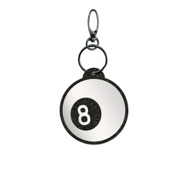 Reflexy Billiard Ball Number 8 Reflector Pendant Recycled Felt Pedestrian Reflector Pendant Billiard Ball Billiard Ball 8 Eight Black Pool Hobby Bar Pub