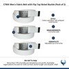 CTM® Men's Fabric Belt with Flip Top Nickel Buckle (Pack
