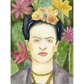 ART.COM Stretched Canvas Print Frida Kahlo I by Melissa Wang, 12" x 16"
