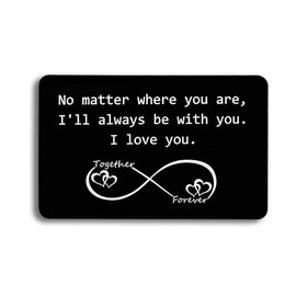 Jstud Engraved Wallet Inserts Card for Husband Boyfriend Birthday Gifts Metal Wallet Insert