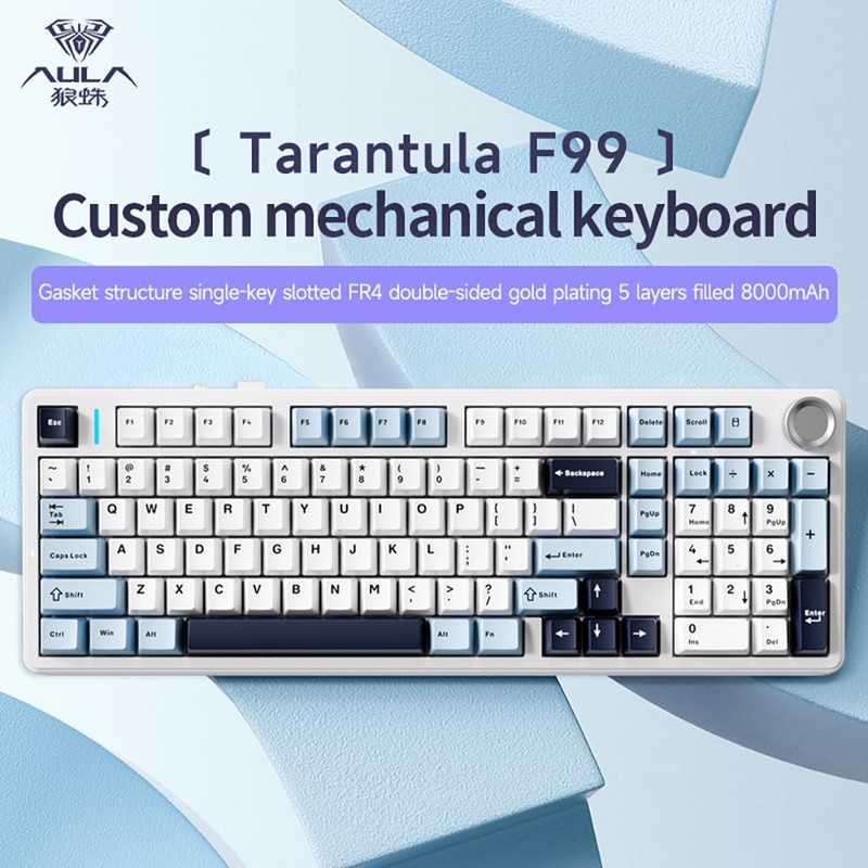 Aula F99 Pro Cherry Profile Mechanical Keyboard, Triple Mode Connected