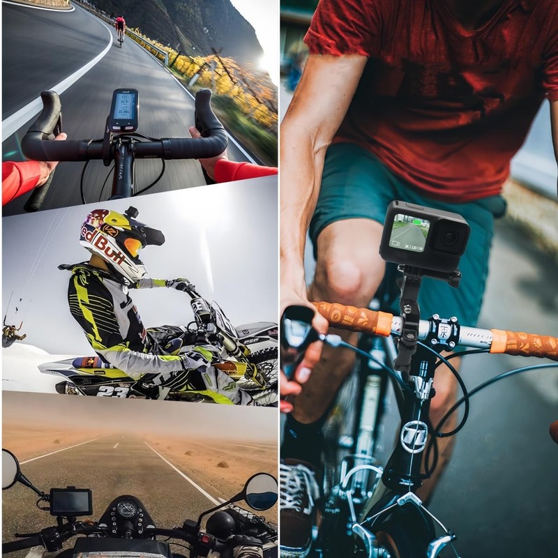 Dreneco Motorbike Handlebar Mount Adapter for GoPro Hero Series and