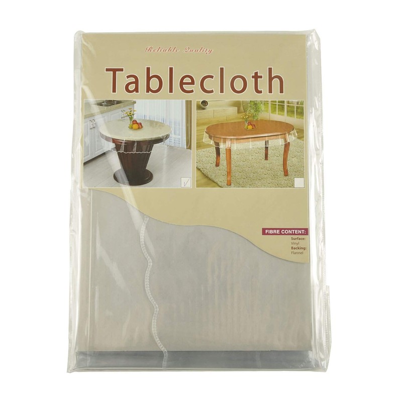Clear Oval Tablecloth Protector 60 x 90 Inch – Heavy-Duty