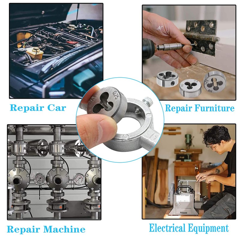 WANGR 8 Pcs Metric Dies Set - Tap and Die