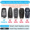 Tukellen for Ford Leather Key Fob Cover with Keychain Compatible