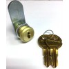 Illinois 5/8" Two Keypull BRASS Cam Lock with Two Keys