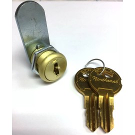 Illinois 5/8" Two Keypull BRASS Cam Lock with Two Keys