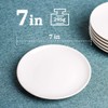 DELLING Ceramic Appetizer Plates, 7 Inch White Dessert Plates/Salad Plate,