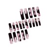 Pink Extra Long Press on Nails 3D Curved Square Fake