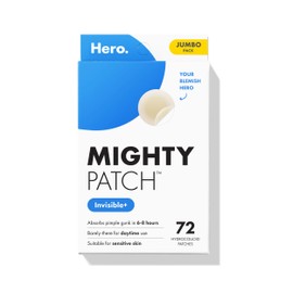 Mighty Patch™ Invisible+ Patch – The Barely-There Daytime Hydrocolloid Acne Pimple Patch for Covering Zits and Blemishes, Tapered Edges Designed to Blend Into Skin (72ct)