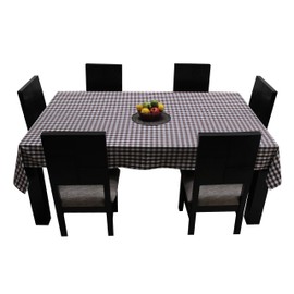 Airwill, 100% Cotton Yarn-Dyed Multicolor Checks with 6/8 Seater Tablecloth, Sized 140cm Width and 180cm Length, Pack of 1 Piece
