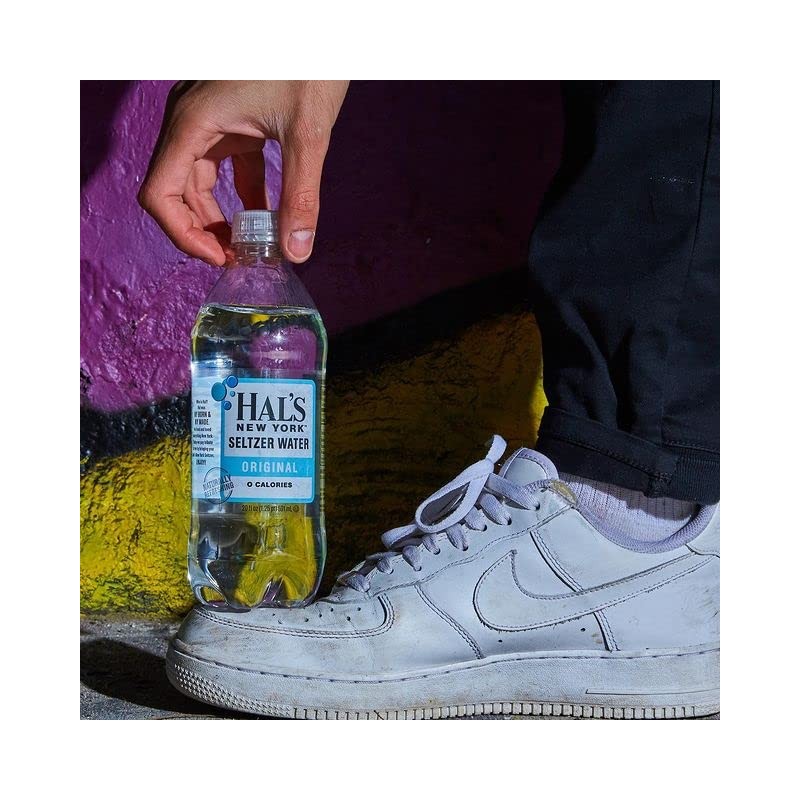 Hal's New York Seltzer Carbonated Original Sparkling Water, Zero Sugar,