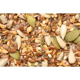 Yupik Organic Super 6 Seeds Mix, 2.2 lb (35.2 oz), GMO-Free, Kosher, Vegan, Rich in Fiber, Nutritious Raw Snack & Topping, With Brown & Golden Flax Seeds, Sunflower, Sesame, Chia & Pumpkin Seeds