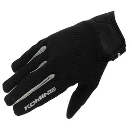 KOMINE Alessia GK-1683 Mesh Motorcycle Riding Gloves, Black/Silver, L