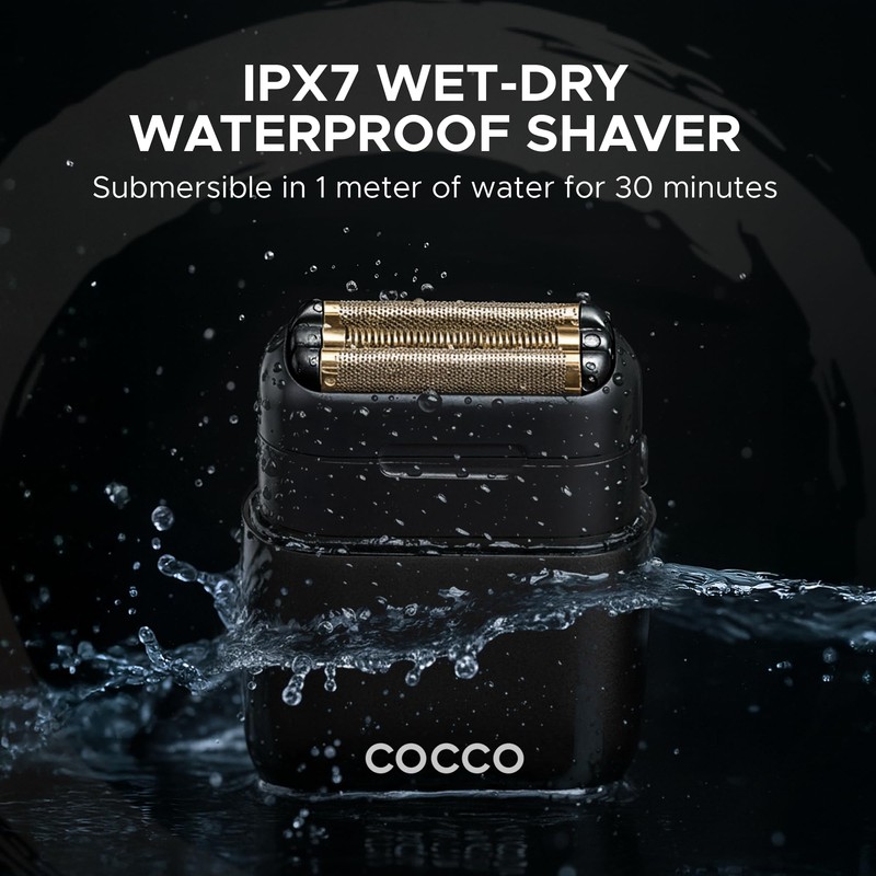 COCCO IMPACTO Foil Shaver for Men, Triple Gold Foil Electric