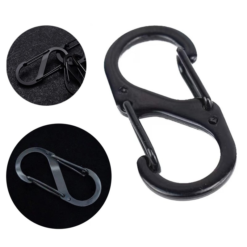 SZXMDKH Pack of 25 S Carabiners - Metal Double Carabiner
