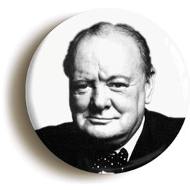 Ozorath WINSTON CHURCHILL BADGE BUTTON PIN (Size is 1inch/25mm diameter) WW2
