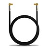 deleyCON TV Cable Plug 90°/Jack 90° Gold-Plated, Black