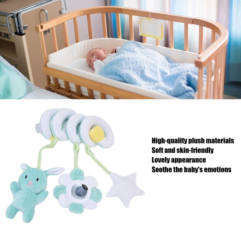 Baby Plush Animal Stroller Toys Spiral Activity Hanging Toys Ringing