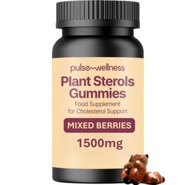 PulseWellness | 1,500mg Plant Sterols to Lower Cholesterol | 60 Gummies | Mixed Berries Flavour | No Huge Pills | No Water Needed | Vegan | High Strength Beta Sitosterol | UK Brand