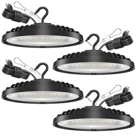 150W UFO LED High Bay Light, 21000LM Shop Light w/ US Plug 5000K ETL Listed
