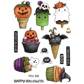 Jane's Doodles CEC1114 6 in x 8 in Clear Stamp Creative Expressions Spooktacular Stamp Set, Transparent, 15.2 x 20.3 cm, Colourless, 4 x 6 Inch
