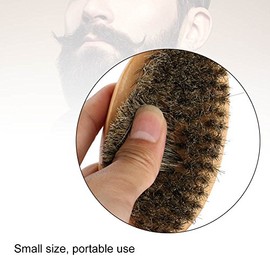 Set de cepillo y peine de barba de cerdas naturales de jabalí, kit de cuidado de barba hecho a mano para hombres