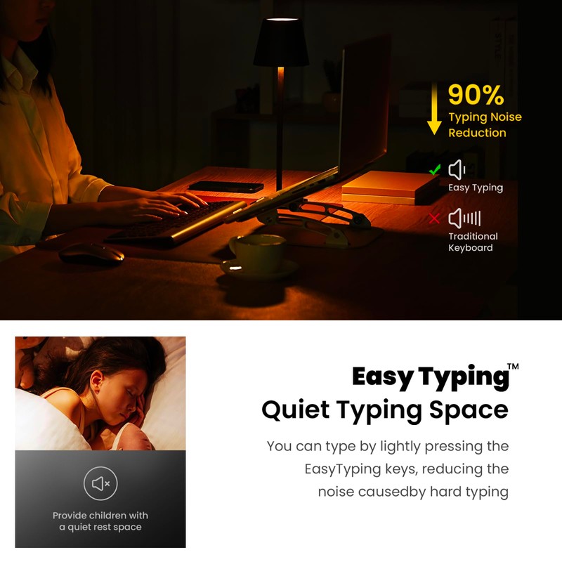 cimetech EasyTyping KF10 Wireless Keyboard and Mouse Combo, [Silent Scissor