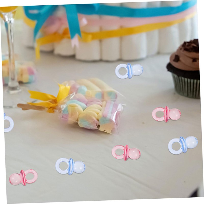 Kisangel 150pcs Mini Pacifiers for Shower Games Acrylic Shower Decorations