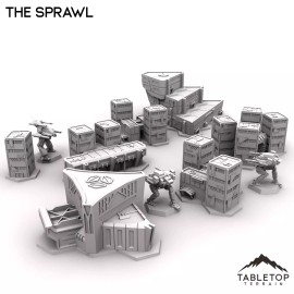 Tabletop Terrain HEXTECH The Sprawl Trinity City - 6mm - Small Scale Mech Wargames 6mm 8mm