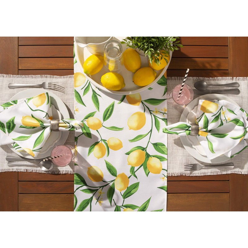 DII Lemon Bliss - Mesa para Exteriores, colección Resistente a