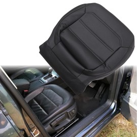 SecosAutoparts Driver Side Bottom Replacement Perforated Leather Seat Cover Titan Black Compatible with Volkswagen Passat 2012 2013 2014 2015 2016 2017 2018 2019 2020