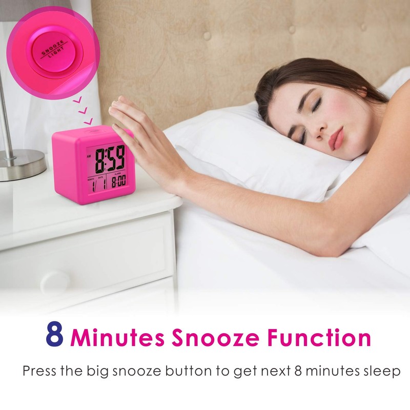 Plumeet Digital Kids Alarm Clock with Snooze and Nightlight -