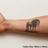 Large 'Gothic Zombie Horse ' Temporary Tattoo (TO00074495)