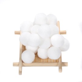 Anevous Pack of 48 Pompoms for Crafts, 4 cm Faux Fur Pompoms Balls, Decorative Pom Poms, Plush Balls Accessories for Hats, Decorating, Sewing, DIY, Creative Crafts, Easter, Christmas, White