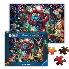 Ravensburger - Most Everyone is Mad - 1000 Piece Jigsaw Puzzle - Stunning Rendition of Alice in Wonderland - Bold, Imaginative Scene - Ideal Gift - Frameable Art - Screen-Free Fun - Puzzles for Adults