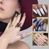 LiBiuty Nail Forms, 500PCS Acrylic Nail Forms, Gold Horseshoe Nail
