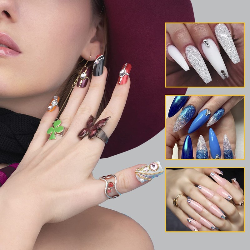LiBiuty Nail Forms, 500PCS Acrylic Nail Forms, Gold Horseshoe Nail