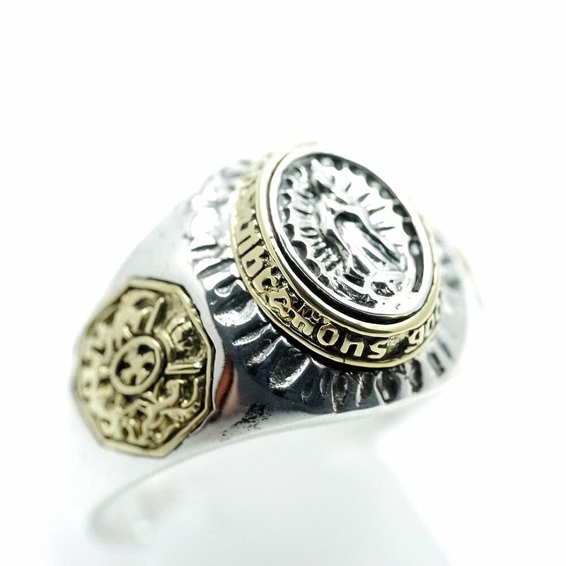 Silver One on Silver 925 Our Lady of Guadalupe Ring