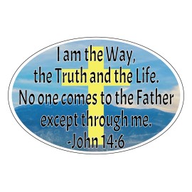 Crazy Novelty Guy Magnet, John 14:6, I Am The Way, Truth And Life, Jesus Christ, Bible Verse 4"x6"