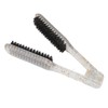 Double Sided Brush Clamp Ergonomic Handle Anti Static Nylon Hair