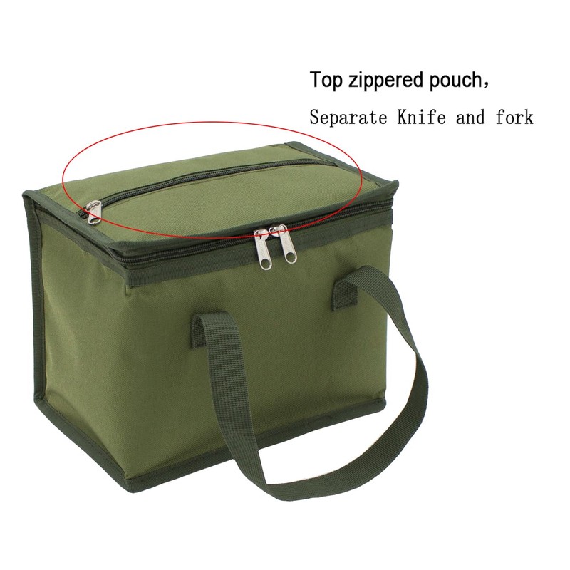 TEAMOOK Foldable Lunch Bag Insulated Lunch Box Water-Resistant Leakproof Soft