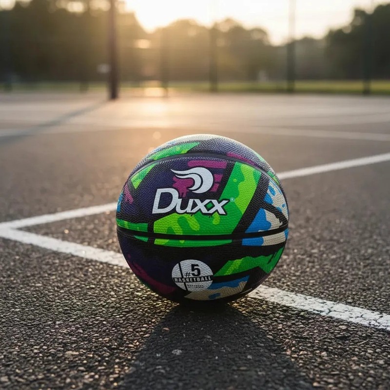 Balón De Basquet Hule Duxx Flow 5 Verde