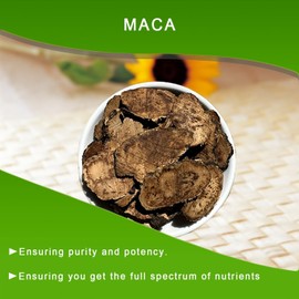 DABC OAK LAND Premium Maca Root Slices, Natural Premium Dry Goods, Edible Dried Maca Slices, Cut & Sifted Tea and Water Soaking 8OZ/Box