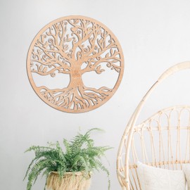 Qallicon 11.5'' Tree of Life Wall Decor Sacred Geometry Wall Art, Crystal Grid Chakra Wooden Wall Art Yoga Wall Art Decor Meditation Altar Decor Zen Wall Decor Spiritual Gifts