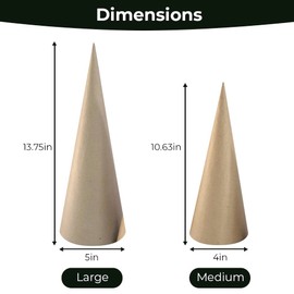 Paper Mache Craft Cones Variety Pack (Set of 24)